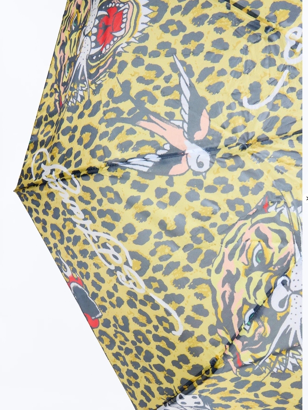 Ed Hardy Emotional Love Leopard Print Umbrella